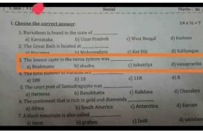 CBSE question paper has Varna-related question, creates controversy