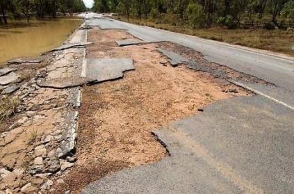 Karnataka - Road built after 60 years gets damaged in four months