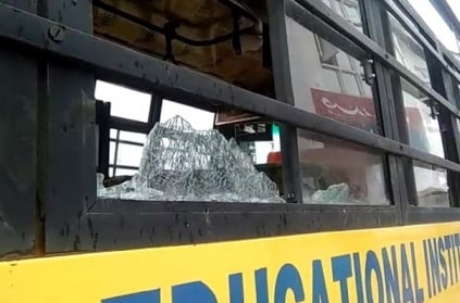 Stones thrown at school bus: One child critical in Kashmir