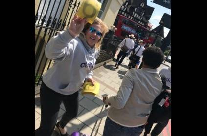 England fans bring sandpaper cards to mock Australia.