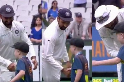 Australia\'s 7-year-old co-captain Schiller Greets Indian Cricketers