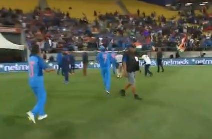 Chahal chasing Dhoni has surfaced on social media video goes viral