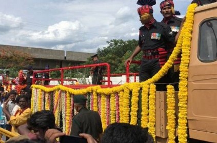 Decorated Army Truck is ready for Kalaignar\'s final journey