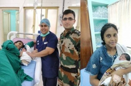 Kerala floods pregnant lady rescued by Indian Navy gives birth