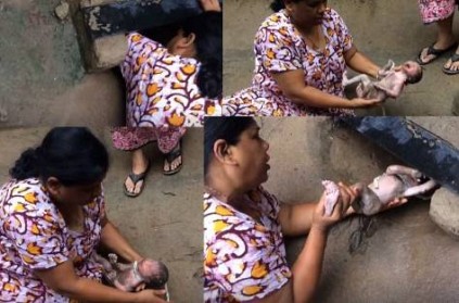 New Born Baby found in drainage and rescued alive