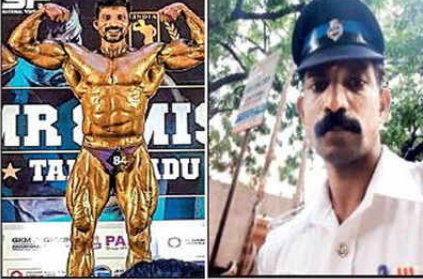 bodybuilder cop returns as Mr Tamil Nadu after 10 years