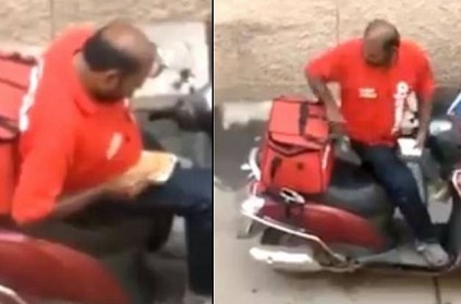Zomato delivery executive caught eating ordered food in Madurai