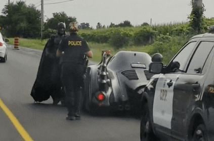 Batman pulled over by cops