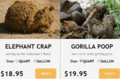 This website lets you send elephant and gorilla poop to someone