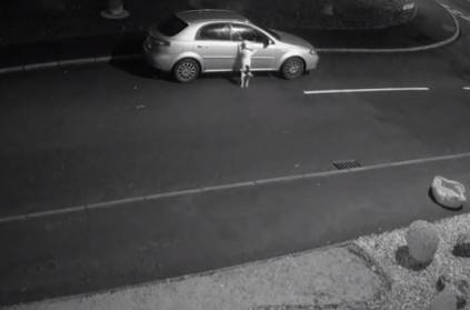 Watch pet dog runs behind owner\'s car after getting abandoned