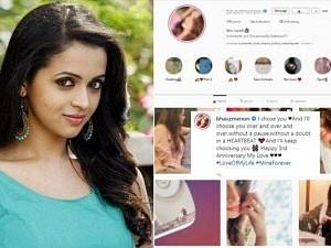 Bhavana's 'Romantic kiss' post for hubby goes viral - Check for details