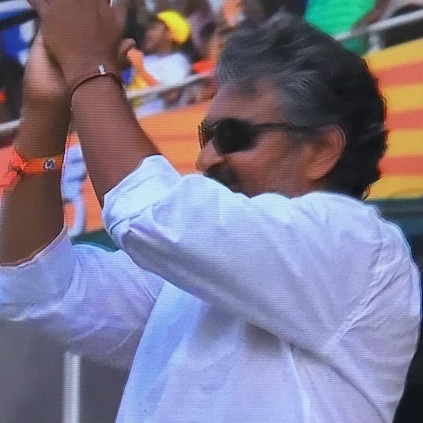 Director Rajamouli watches CSK vs Sunrisers match live