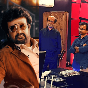 The behind the scenes picture from the composing studio of Rajinikanth's Darbar ft. Anirudh