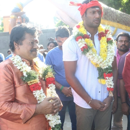 Vishal's Sandakozhi 2 villain Varalakshmi Arjai and Hareesh Peradi